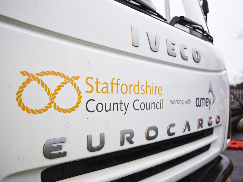 image of a bumper of a Staffordshire vehicle. 