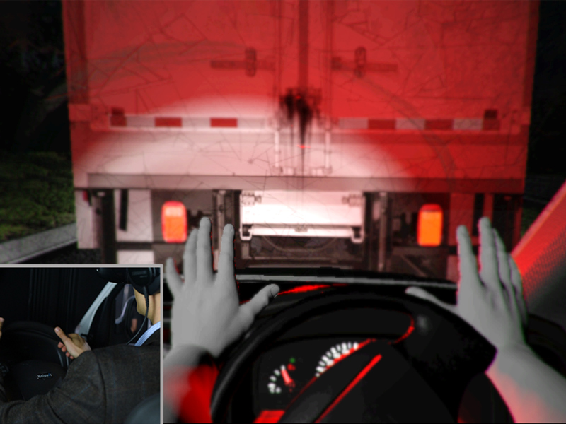 Image of a driving simulator. 