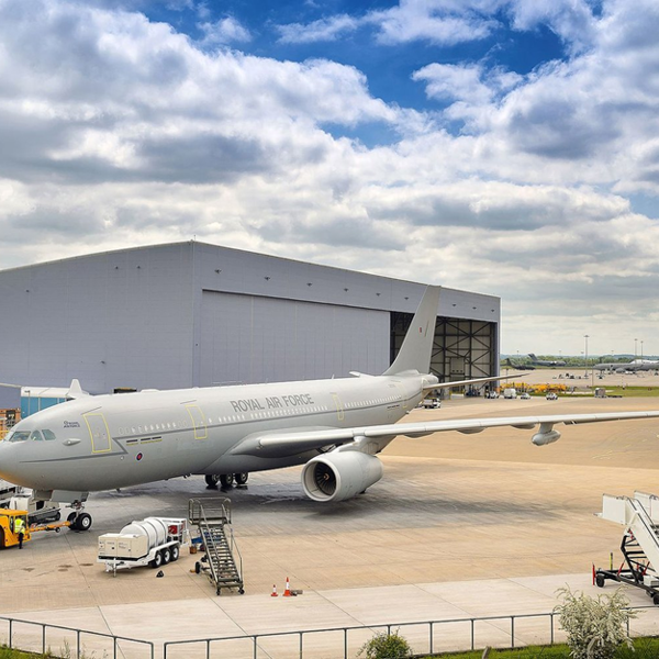 Image of a plane on a runway.