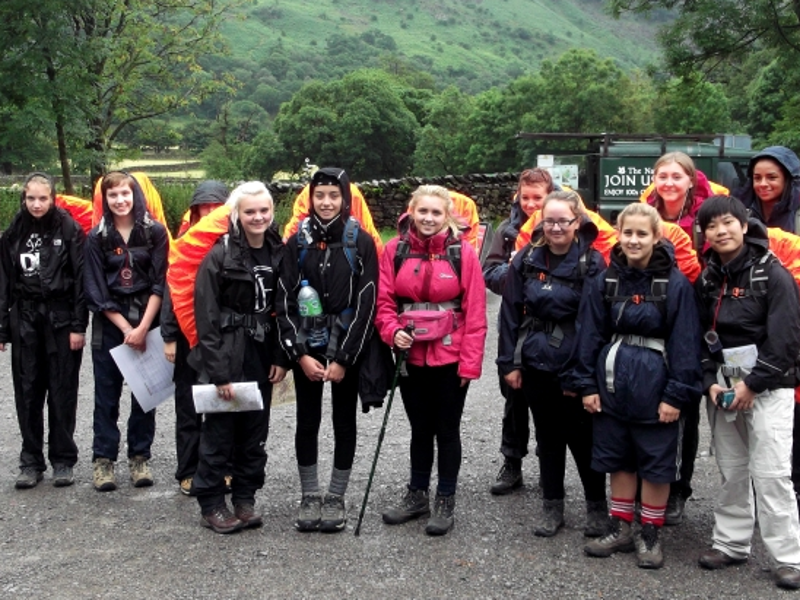 A group of people, ready to participate in the DofE challenge.