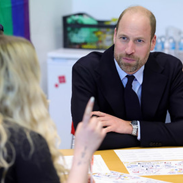 Picture of Prince William taking part in a table discussion in Aberdeen
