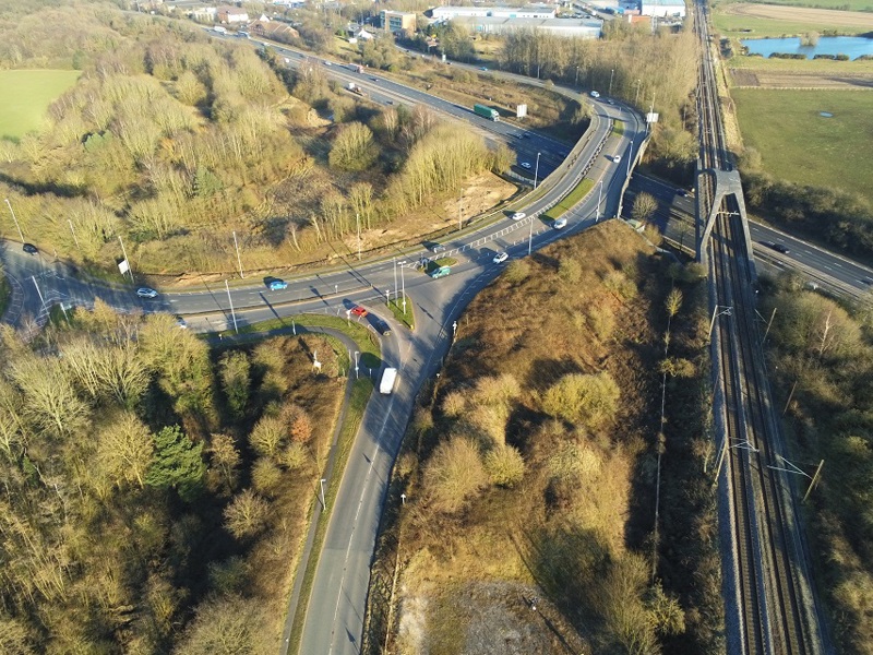 ariel view of the a533.