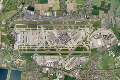 Heathrow Airport view from above