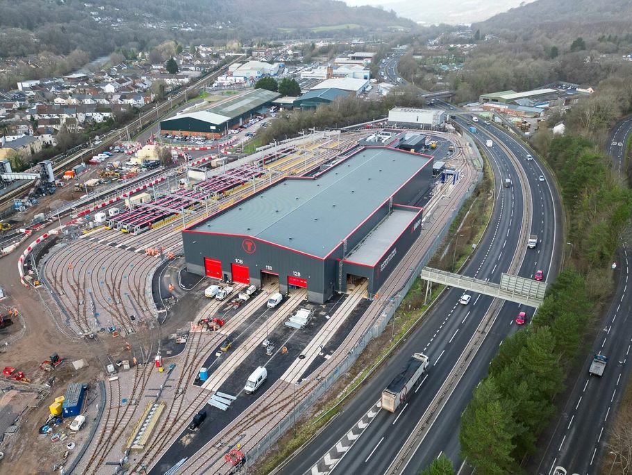 Taff's Well depot arial view