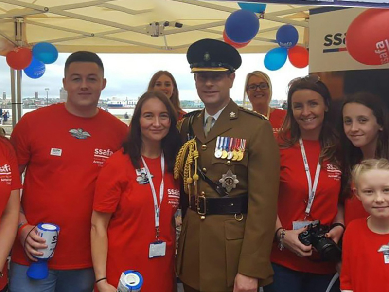 a group of people supporting SSAFA.