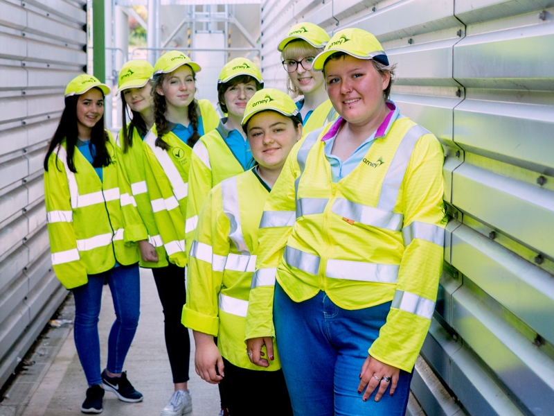 Girl guides in Amey PPE.