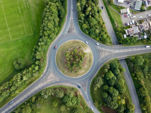 Suburban Roundabout