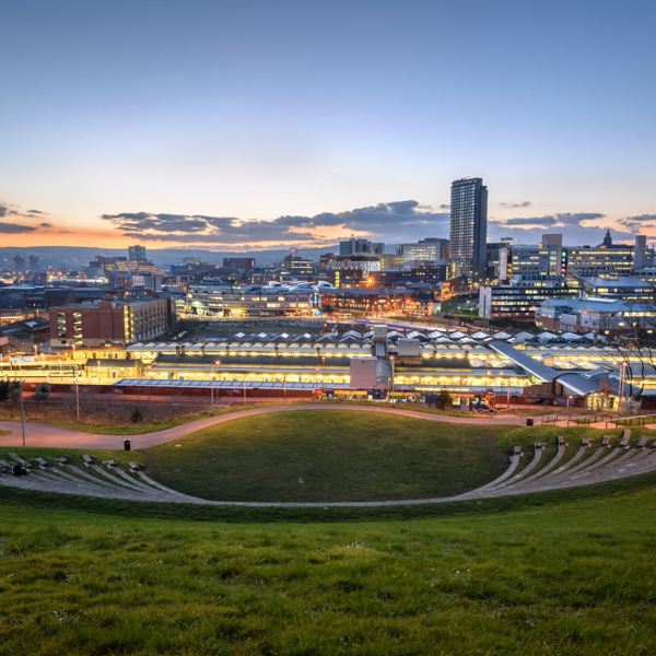 Cityscape of Sheffield. 
