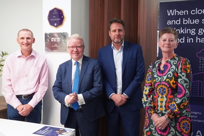 Amey members celebrate launch event at Amey's Furnival Street office.