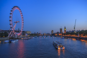 River Thames - showing the London Eye