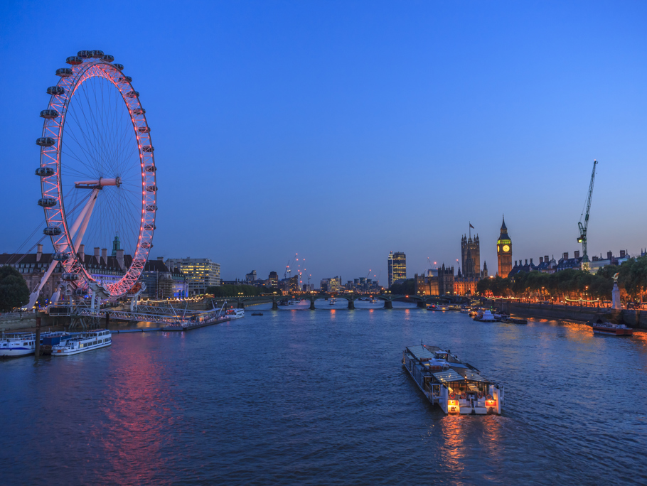 River Thames - showing the London Eye