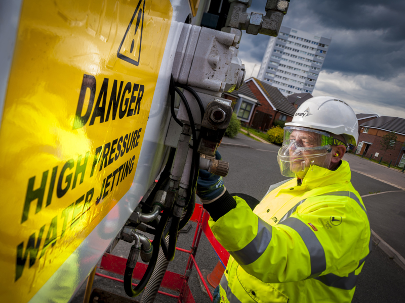 A man in PPE.