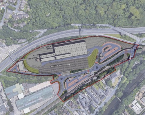 Taffs Well Maintenance Depot Masterplan including the CVLICC building and new Taffs Well Station car park