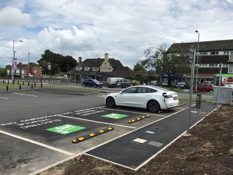Image of EV charging points.