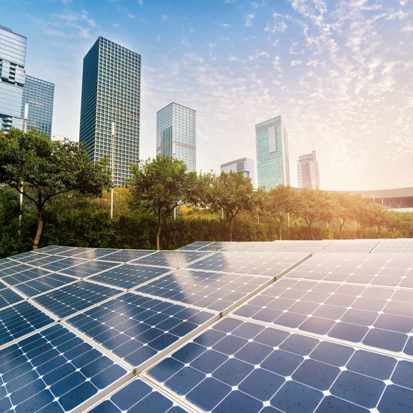 Image of infrastructure and solar panels