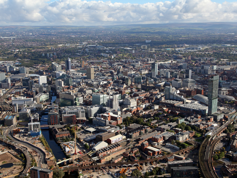ariel view of Manchester