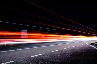 a highway at night