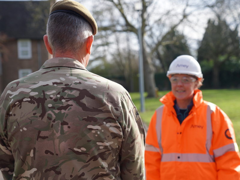Amey employee and military personnel.