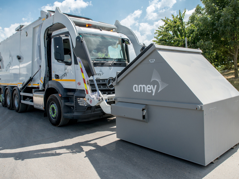 An Amey recycling vehicle. 