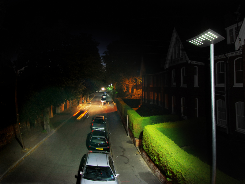 LED light, taken from a street view.