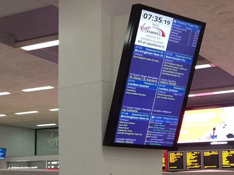 Image of a departure board,